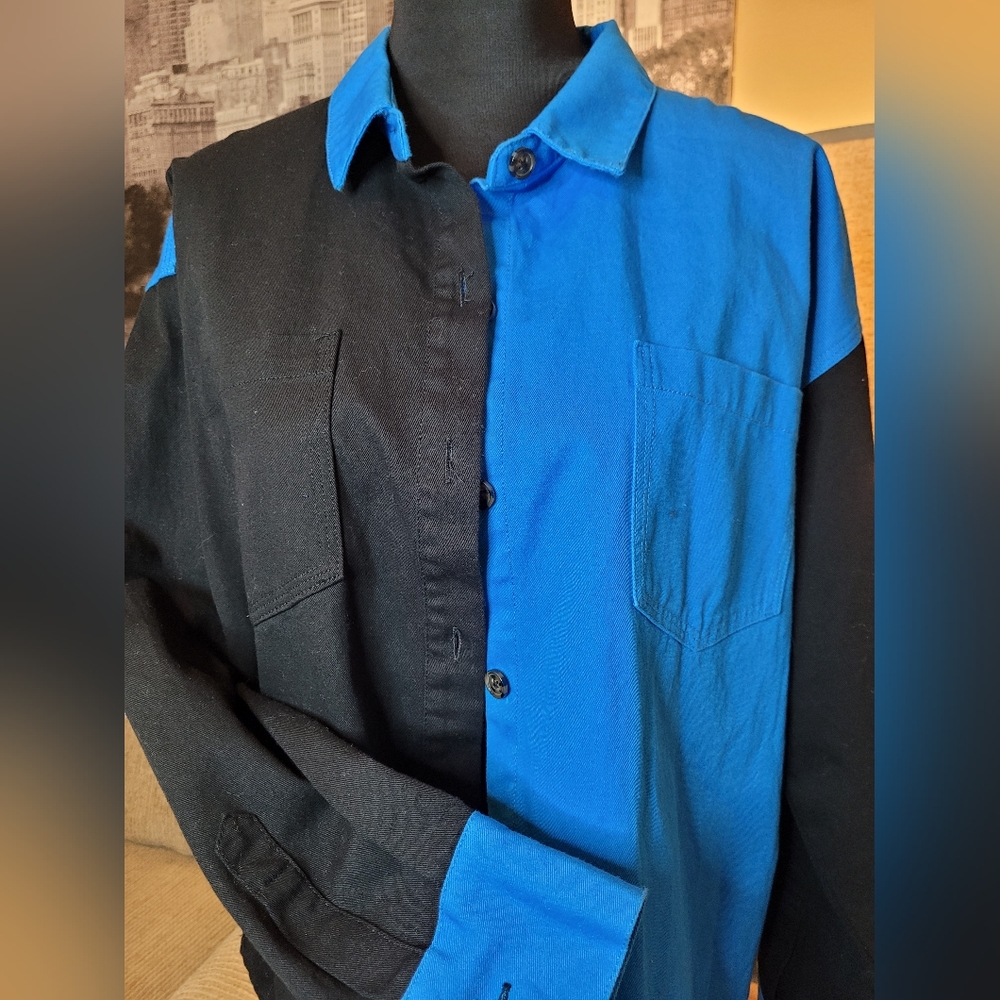 028 Forever 21 Colorblock Shirt